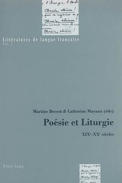 Poésie et liturgie : XIXe-XXe siècles