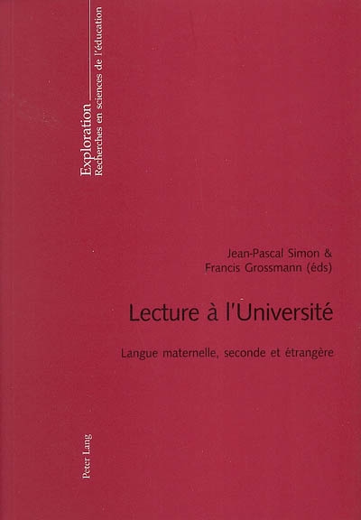 Lecture à l'université : langue maternelle, seconde et étrangère