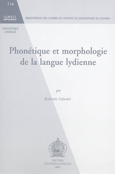 Phonétique et morphologie de la langue lydienne