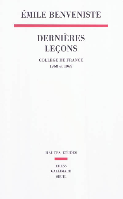 Dernières leçons : Collège de France, 1968 et 1969