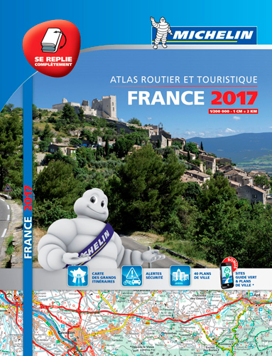 France 2017 : atlas routier et touristique : se replie complètement