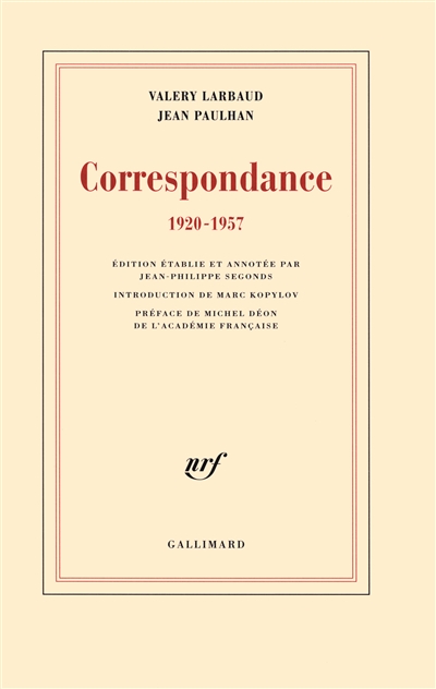 Correspondance : 1920-1957