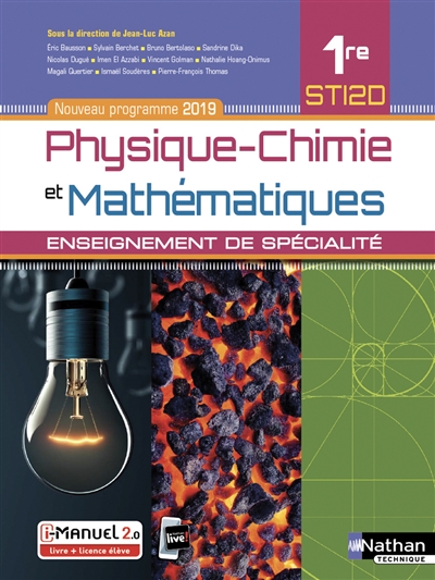 Physique chimie et mathématiques, 1re STI2D : enseignement de spécialité : nouveau programme 2019