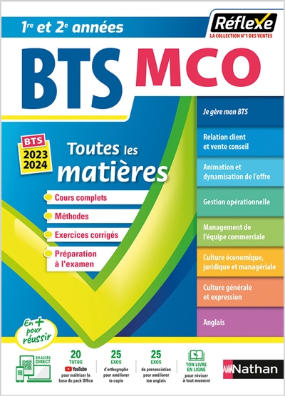 BTS MCO : management commercial opérationnel, 1re et 2e années : toutes les matières