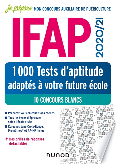 IFAP 2020-21 : 1000 tests d'aptitude adapté à votre future école, 10 concours blancs