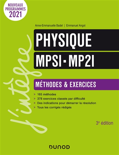 Physique : MPSI-MP2I : méthodes et exercices