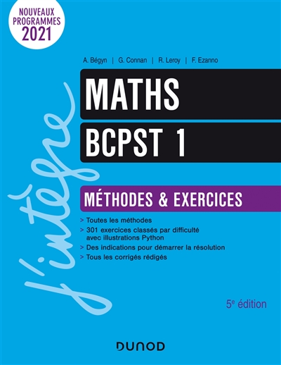 Maths BCPST 1 : méthodes et exercices