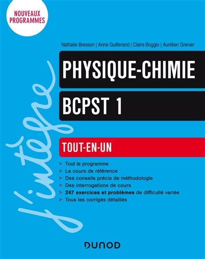 Physique-Chimie BCPST 1 : tout-en-un