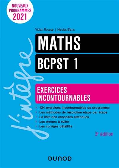 Maths : BCPST 1 : exercices incontournables