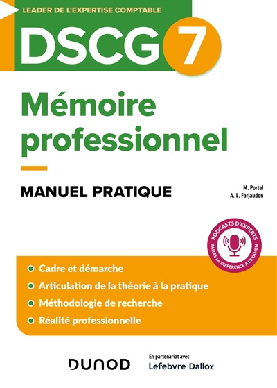 DSCG 7 : mémoire professionnel : manuel pratique