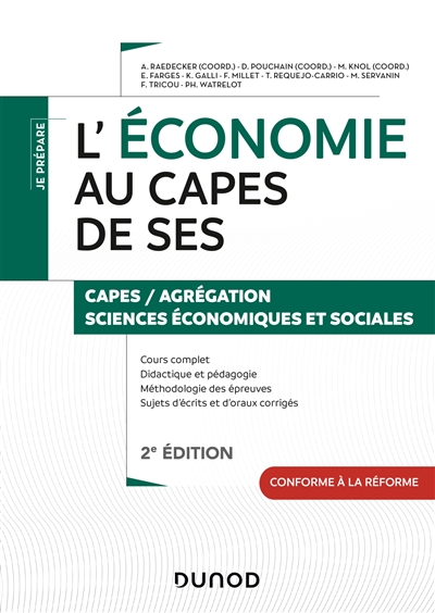 L'économie au CAPES de SES : CAPES/Agrégation sciences économiques et sociales