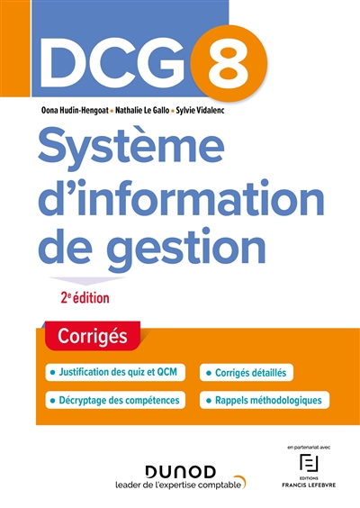 DCG 8 : système d'information de gestion : corrigés