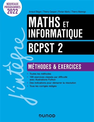 Maths et informatique, BCPST 2 : méthodes & exercices