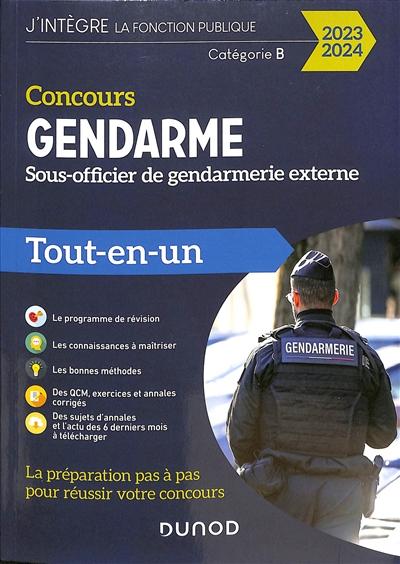 Concours gendarme : sous-officier de gendarmerie externe : Tout-en-un