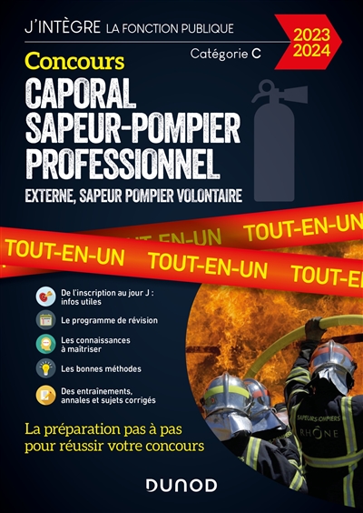 Concours caporal sapeur-pompier professionnel : externe, sapeur-pompier volontaire