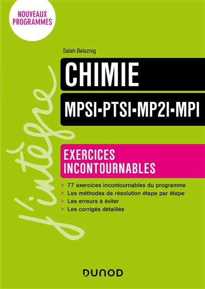 Chimie : MPSI-PTSI-MP2I-MPI : exercices incontournables