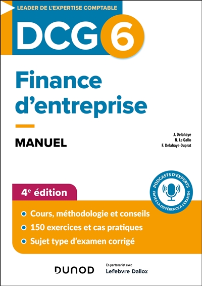 DCG 6 : finance d'entreprise : manuel