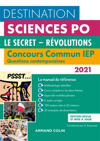 Le secret-révolutions : concours commun IEP : questions contemporaines