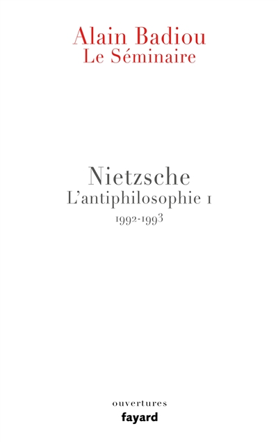 L'antiphilosophie. 1 , Nietzsche : 1992-1993
