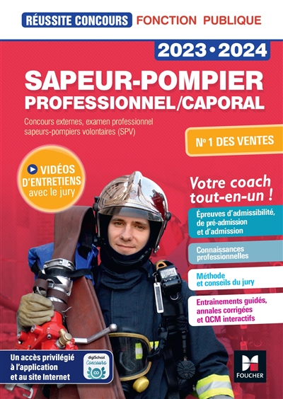 Sapeur-pompier professionnel / Caporal : concours externes, examen professionnel, sapeurs-pompier volontaires (SPV)