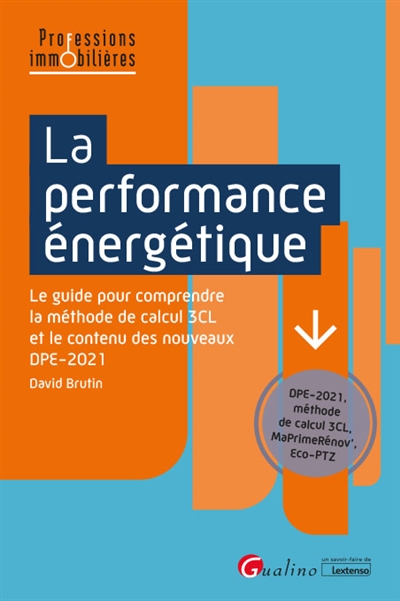 La performance énergétique : le guide pour comprendre la méthode de calcul 3CL et le contenu des nouveaux DPE-2021 : DPE-2021, méthode de calcul 3CL, MaPrimeRénov', Eco-PTZ