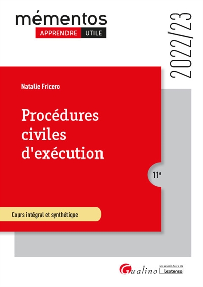 Procédures civiles d'exécution : cours intégral et synthétique