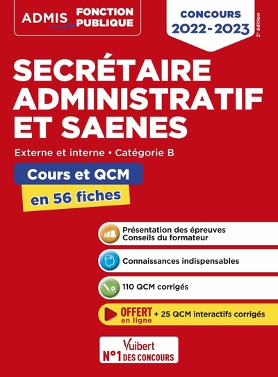 Secrétaire administratif et SAENES : cours et QCM