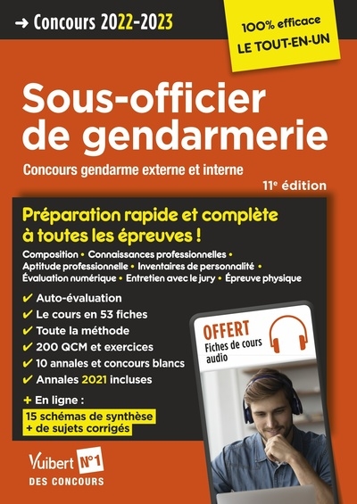 Sous-officier de gendarmerie : concours gendarme externe et interne : concours 2022-2023