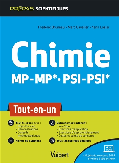 Chimie : MP-MP*, PSI-PSI* : tout-en-un