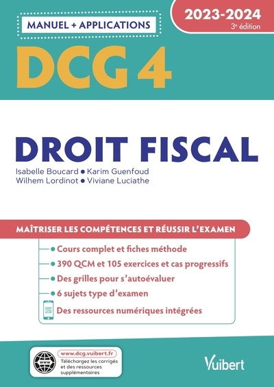 DCG 4 : droit fiscal : 2023-2024