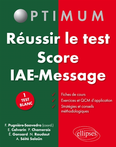 Réussir le test Score IAE-Message