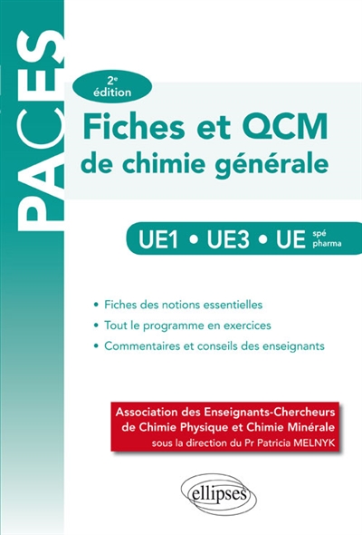 Fiches & QCM de chimie générale : UE1, UE3, UE spé pharma