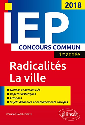 Radicalités, la ville : réussir le concours commun d'entrée en première année d'IEP-Sciences Po 2018