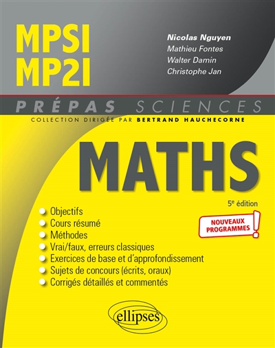 Mathématiques MPSI-MP2I : nouveaux programmes !