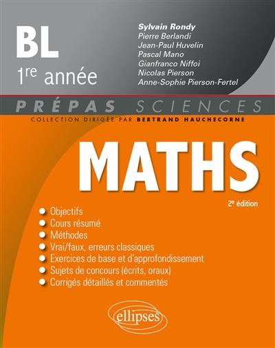 Mathématiques, BL, 1re année