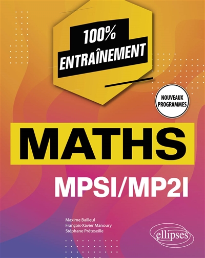 Maths MPSI, MP2I : nouveaux programmes