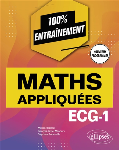 Maths appliquées : ECG-1 : nouveaux programes