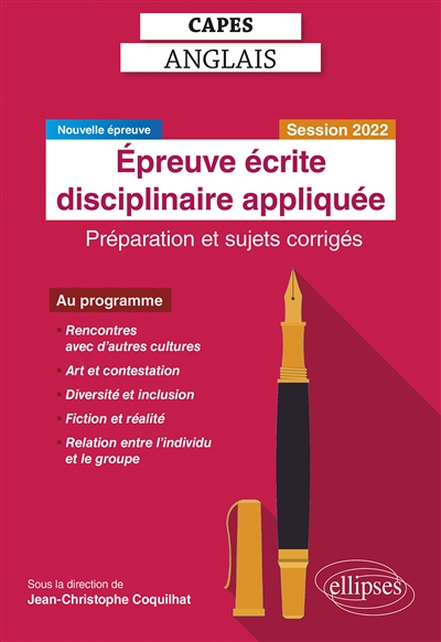 Épreuve écrite disciplinaire appliquée : session 2022 : préparation et sujets corrigés