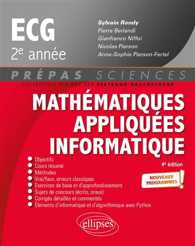 Mathématiques appliquées informatique, ECG, 2e année : nouveaux programmes !