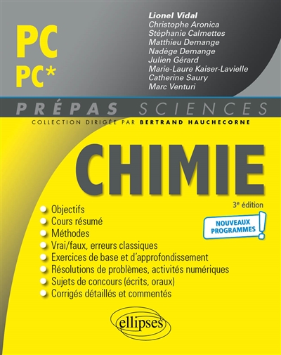 Chimie PC-PC* : nouveaux programmes !