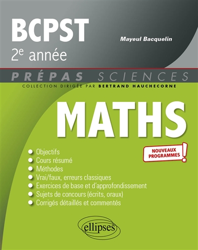 Mathématiques BCPST, 2e année : nouveaux programmes !