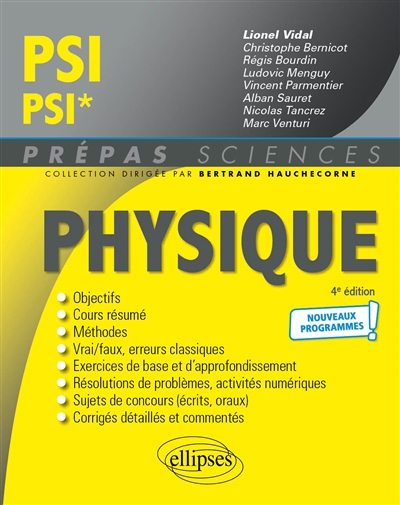 Physique PSI-PSI* : nouveaux programmes !