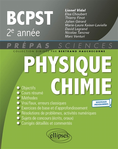 Physique chimie : BCPST, 2e année