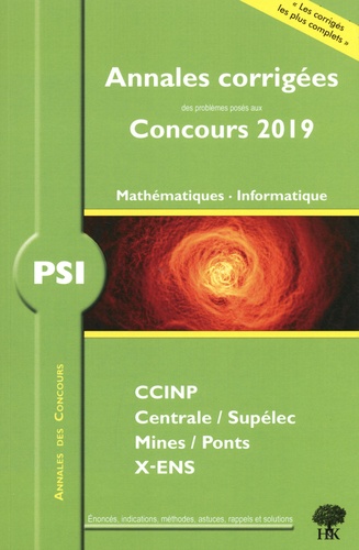 PSI : Mathématiques, informatique : 2019
