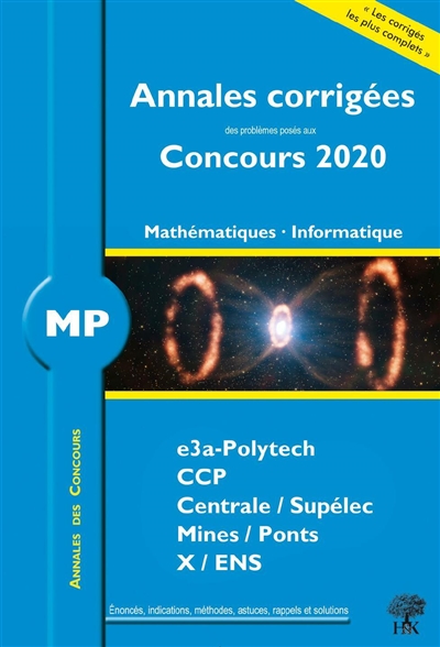 MP, Mathématiques, informatique : 2020