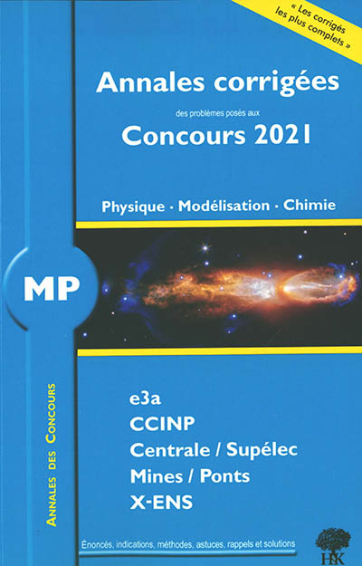 MP physique, modélisation, chimie 2021