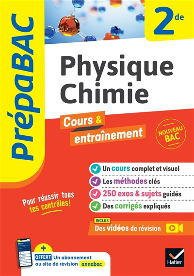 Physique-chimie : 2de : Cours & entraînement
