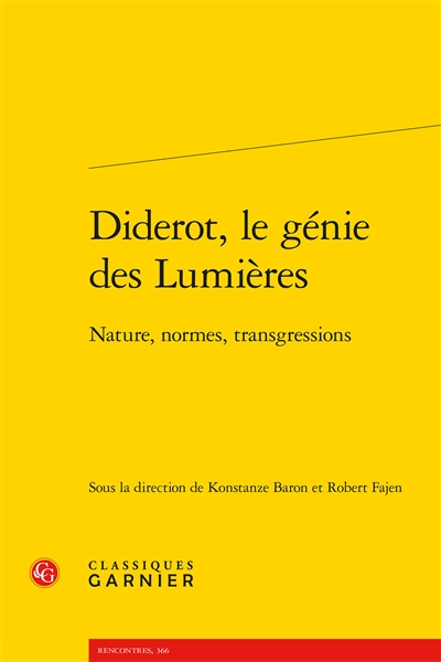 Diderot, le génie des Lumières : nature, normes, transgressions