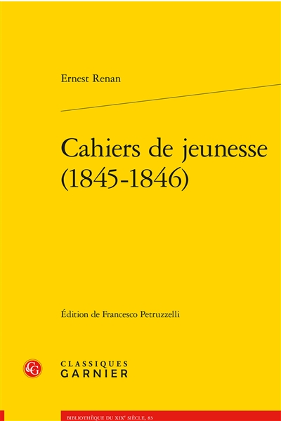 Cahiers de jeunesse (1845-1846)