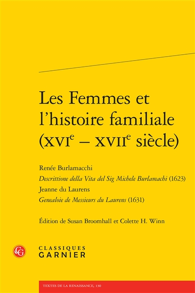 Les femmes et l'histoire familiale : XVIe-XVIIe siècle...